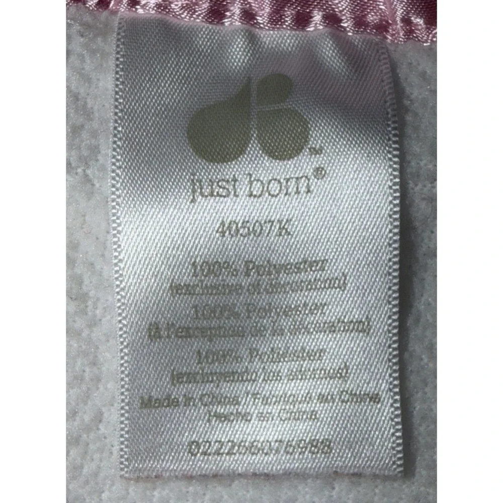Just Born I Love You Pink And White Bird Flower Minky Dot Satin Baby Blanket